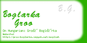 boglarka groo business card